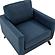 Chester Modern Leather Accent Arm Chair With Birch Wood Base, Navy Blue by LeisureMod