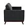 Chester Modern Leather Loveseat With Birch Wood Base, Black by LeisureMod