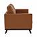 Chester Modern Leather Loveseat With Birch Wood Base, Cognac Tan by LeisureMod