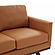 Chester Modern Leather Loveseat With Birch Wood Base, Cognac Tan by LeisureMod