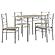Anna Fontana 5-piece Rectangular Dining Set Brushed Silver by Coaster