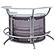 Dallas 2-shelf Curved Home Bar Silver and Frosted Glass by Coaster