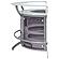 Dallas 2-shelf Curved Home Bar Silver and Frosted Glass by Coaster