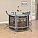 Dallas 2-shelf Curved Home Bar Silver and Frosted Glass by Coaster
