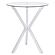 Denali Round Glass Top Bar Table Chrome by Coaster