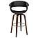 Zion Upholstered Swivel Bar Stool Walnut and Black by Coaster