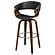 Zion Upholstered Swivel Bar Stool Walnut and Black by Coaster