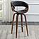 Zion Upholstered Swivel Bar Stool Walnut and Black by Coaster