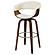 Zion Upholstered Swivel Bar Stool Walnut and Ecru by Coaster