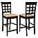 Gabriel Upholstered Counter Height Stools Cappuccino and Beige (Set of 2) by Coaster