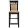 Gabriel Upholstered Counter Height Stools w/Upholstered Back Cappuccino and Beige (Set of 2) by Coaster
