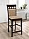 Gabriel Upholstered Counter Height Stools w/Upholstered Back Cappuccino and Beige (Set of 2) by Coaster