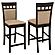 Gabriel Upholstered Counter Height Stools w/Upholstered Back Cappuccino and Beige (Set of 2) by Coaster