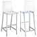 Juelia Bar Stools Chrome and Clear Acrylic (Set of 2) by Coaster