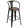 Cavalier Wooden Seat Bar Stools Dark Elm and Matte Black (Set of 2) by Coaster
