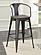 Cavalier Wooden Seat Bar Stools Dark Elm and Matte Black (Set of 2) by Coaster