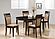 Gabriel 5-piece Extension Leaf Dining Table Set w/Seat and Back Padded Chair Cappuccino by Coaster