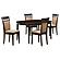 Gabriel 5-piece Extension Leaf Dining Table Set w/Seat and Back Padded Chair Cappuccino by Coaster