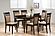Gabriel 7-piece Extension Leaf Dining Table Set w/Seat and Back Padded Chair Cappuccino by Coaster