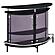 Amarillo 2-tier Bar Unit Black and Chrome by Coaster