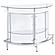 Amarillo 2-tier Bar Unit White and Chrome by Coaster