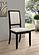 Louise Upholstered Dining Side Chairs Black and Cream (Set of 2) by Coaster