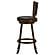 Broxton Upholstered Swivel Bar Stools Chestnut and Black (Set of 2) by Coaster