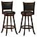 Broxton Upholstered Swivel Bar Stools Chestnut and Black (Set of 2) by Coaster