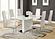Anges T-shaped Pedestal Dining Table Glossy White by Coaster