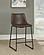 Michelle Armless Counter Height Stools Two-tone Brown and Black (Set of 2) by Coaster