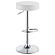 Ramses Adjustable Backless Bar Stool Chrome and White by Coaster