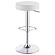 Ramses Adjustable Backless Bar Stool Chrome and White by Coaster