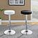 Ramses Adjustable Backless Bar Stool Chrome and White by Coaster