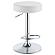 Ramses Adjustable Backless Bar Stool Chrome and White by Coaster