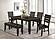 Dalila Dining Room Set (Dining Table, 4 Chairs, Bench) Cappuccino and Black by Coaster