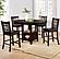 Lavon 5-piece Counter Height Dining Room Set Espresso and Black by Coaster