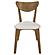 Kersey Dining Side Chairs w/Curved Backs Beige and Chestnut (Set of 2) by Coaster