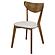 Kersey Dining Side Chairs w/Curved Backs Beige and Chestnut (Set of 2) by Coaster