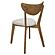 Kersey Dining Side Chairs w/Curved Backs Beige and Chestnut (Set of 2) by Coaster
