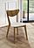 Kersey Dining Side Chairs w/Curved Backs Beige and Chestnut (Set of 2) by Coaster