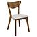 Kersey Dining Side Chairs w/Curved Backs Beige and Chestnut (Set of 2) by Coaster