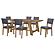 Sharon 7-piece Rectangular Trestle Base Dining Table Set Blue and Brown by Coaster