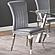 Betty Upholstered Side Chairs Grey and Chrome (Set of 4) by Coaster