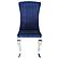 Betty Upholstered Side Chairs Ink Blue and Chrome (Set of 4) by Coaster