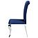 Betty Upholstered Side Chairs Ink Blue and Chrome (Set of 4) by Coaster