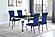 Betty Upholstered Side Chairs Ink Blue and Chrome (Set of 4) by Coaster