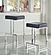 Gervase Square Bar Stool Black and Chrome by Coaster