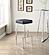 Gervase Square Bar Stool Black and Chrome by Coaster