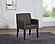 Catherine Upholstered Dining Arm Chair Charcoal Grey and Black (Set of 2) by Coaster