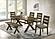 Alston Dining Room Set (Dining Table, 4 Chairs, Bench) Knotty Nutmeg and Brown by Coaster